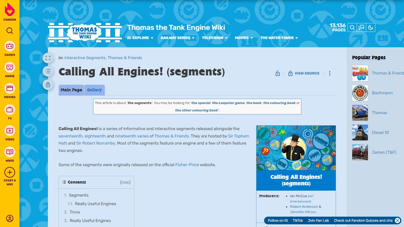 Calling All Engines! (segments) - Thomas the Tank Engine Wikia
